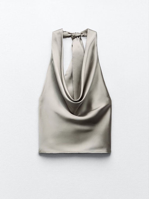 satijne halter top Myla